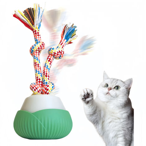 Balles amusantes à rotation automatique pour chat Vert