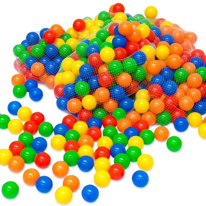 Littletom - 1200 Balles de Jeu en Plastique 5,5cm Set de Balles colorées pour Enfants Chiots