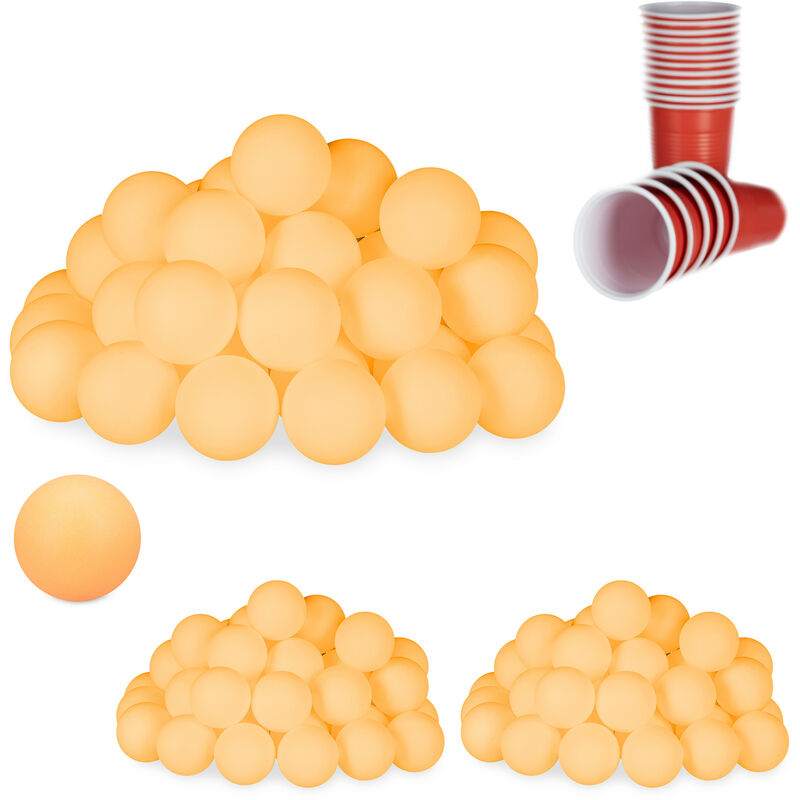 Balles de ping-pong, lot de 144, accessoires en plastique, sans inscriptions, tennis de table, 38 mm Ø, orange