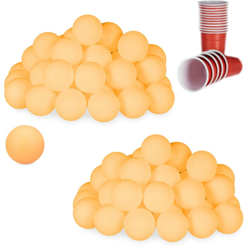 Balles de ping-pong, lot de 96, accessoires en plastique, sans inscriptions, tennis de table, 38 mm Ø, orange