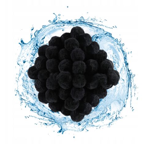 Balles filtrantes pour systèmes de filtration à sable - Accessoires de piscine - 1400 g - Noir