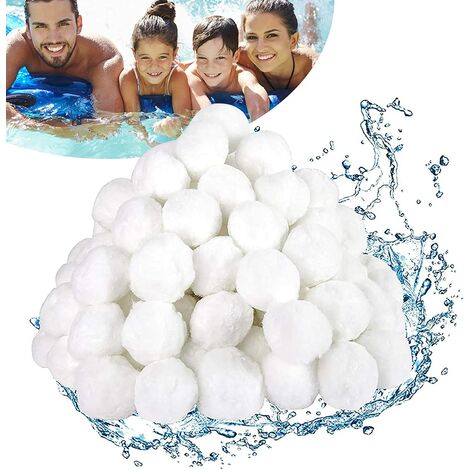 Balles Filtrantes,Filtres de Piscine,Balles Filtrantes Piscine,Filtre Balls Balles de Filtration,Balles Filtrantes Réutilisables,Boule Filtrante,Outils de Nettoyage de Piscine Réutilisables（700g）
