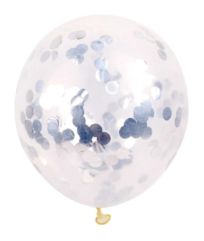 Ballon De 12 Pouces, Decoration De Mariage De Fete D'Anniversaire, Paillettes D'Argent, 1Pc