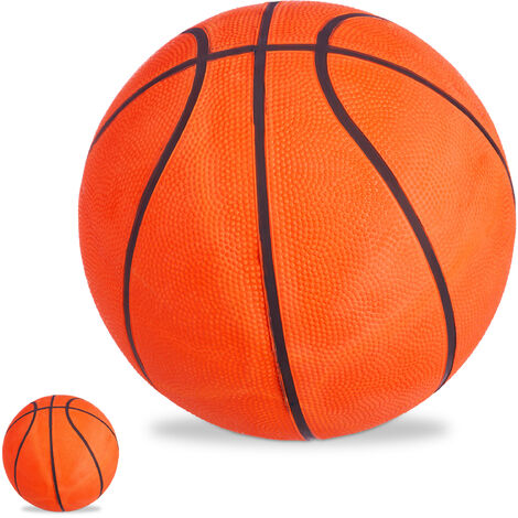 Ballon de basket, lot 2, surface pratique, valve, caoutchouc, adultes, ados, taille 7, intérieur et extérieur, orange