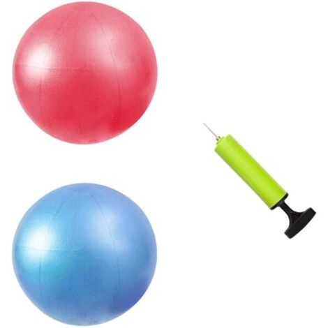 Ballon De Fitness - 8 Pouces - En PVC Anti-Éclatement - Pour Yoga Pilates Renforcement Du Core Et Équilibre - Lot De 2 Avec Pompe À Main Et Aiguille