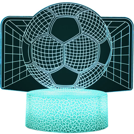 Ballon de football flottant 3D, décoration lumineuse pour fête, 16 couleurs changeantes, commande tactile/télécommande