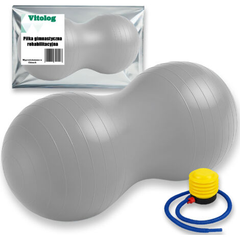 Ballon de gymnastique de rééducation BC Bean Nut Fitness Yoga 80x40 avec pompe