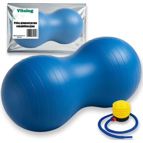 Ballon de gymnastique de rééducation BC Bean Nut Fitness Yoga 80x40 avec pompe