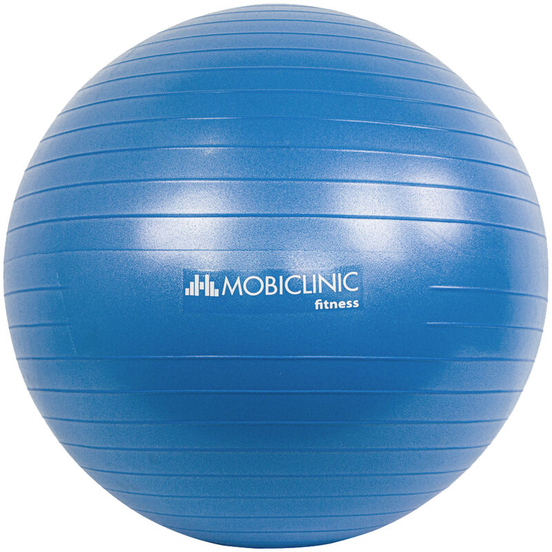 Ballon de Pilates Antiderapant Anti-perforation Gonfleur inclus Lavable 65 cm Bleu PY-01 Mobiclinic
