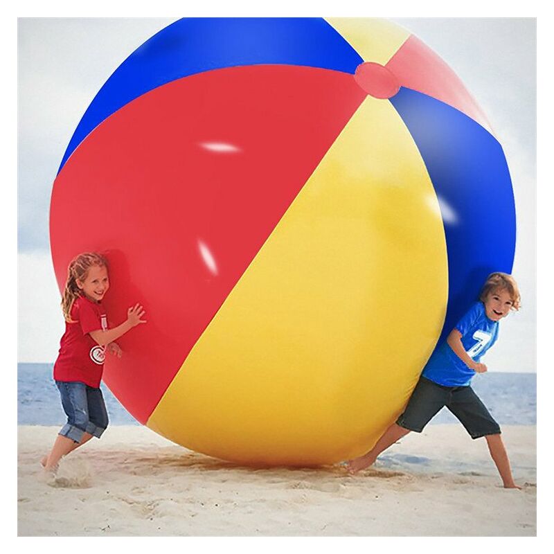 Ballon de plage gonflable géant, jouet de piscine pour enfants et adultes - Taille Jumbo 5 pieds (60 pouces)