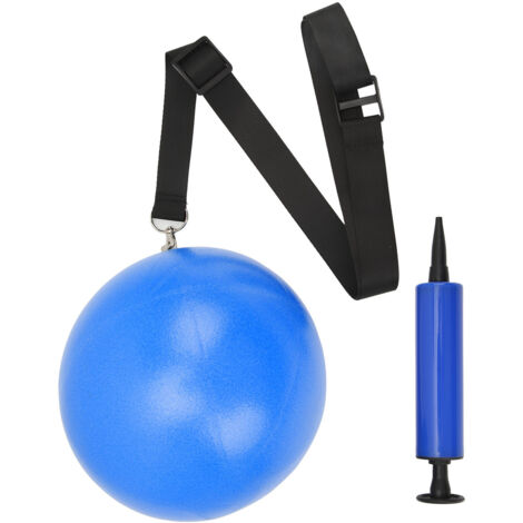 Ballon d'entraînement de swing gonflable et réglable, aide à la posture pour débutants et adolescents, couleur bleue.
