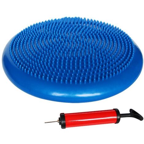Ballon d'équilibre à coussin d'air à picots bleus avec pompe - 33 cm - Plusieurs coloris disponibles