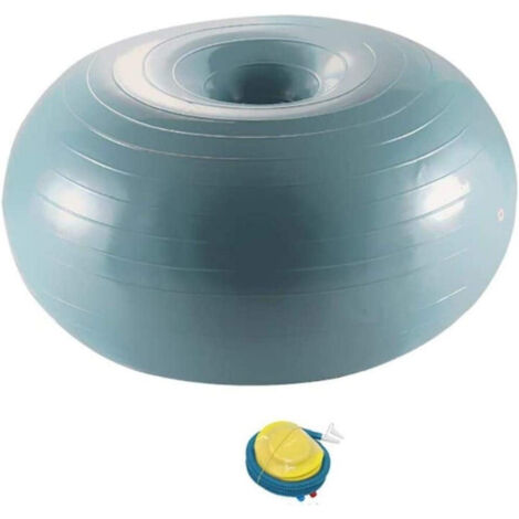 Ballon D'exercice Gonflable Yoga Pilates Avec Pompe Gris