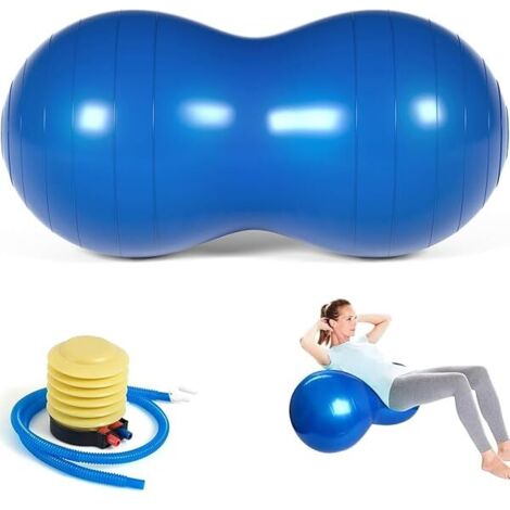 Ballon Peanut - 90 x 45 cm - Anti-Éclatement - Pour Thérapie Physique Enfants Et Adultes - Fitness Yoga Rééducation - 1 Pièce