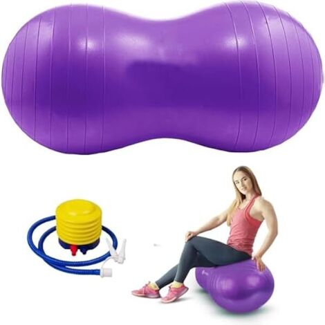 Ballon Peanut - Stabilité Renforcée pour Exercices de Renforcement du Core - Thérapie, Grossesse, Pilates, Yoga et Rééducation - 300 kg - 1 Pièce