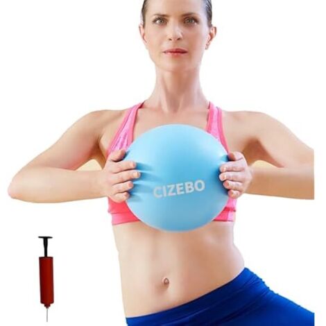 Ballon Pilates - 20 cm - Anti-éclatement - Pompe À Aiguille Incluse - Pour Exercices Entre Les Genoux Et Rééducation Physique - 1 Pièce