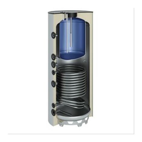 Ballon sanitaire-chauffage acier 500 litres 1 serpentin, cuve 150L  1650x650 Classe A+
