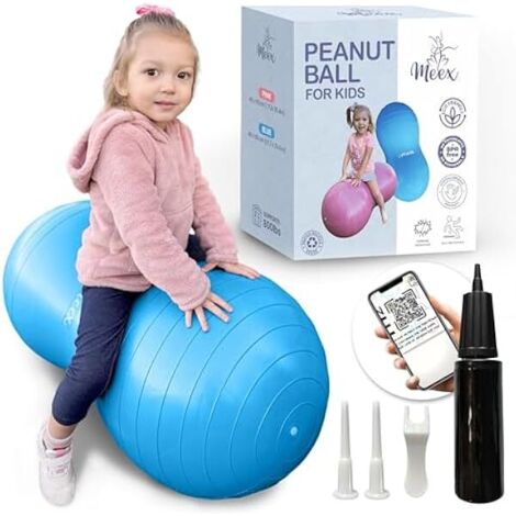 Ballon Sensoriel Forme D'Arachide - Pour Thérapie Physique Et Activités Motrices Chez L'Enfant - Assise Alternative Stabilisante - 65 cm - 1 Pièce