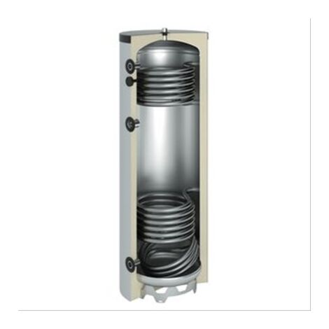 Ballon tampon acier 500 litres 2 serpentins 1760x760 Classe A+