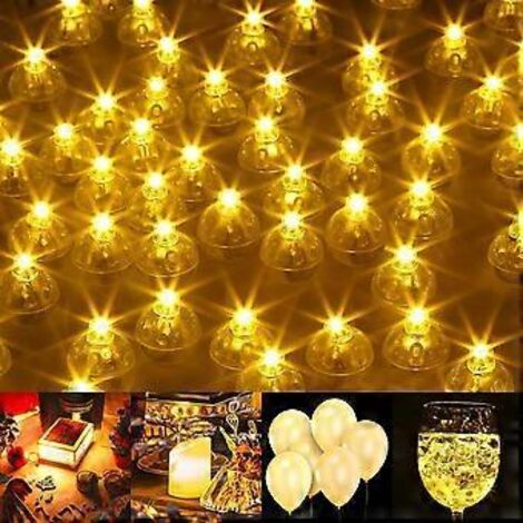Ballons lumineux LED SZTXJ, 500 mini ballons ronds étanches, mini ampoules LED pour lanternes en papier, ballons lumineux d'anniversaire