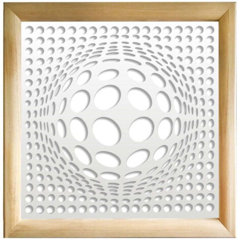 BALLS - Moduli Decorativi in Legno e PVC - Misura: 48x48 cm - Colore: bianco