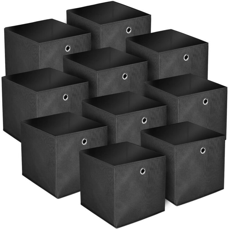 BALLSHOP Lot de 4/8/10/12 Cubes de Rangement, bacs cubiques de rangement pliables, pour Jouets, Vêtements, Chambre d'enfant - 32 x 32 x 32