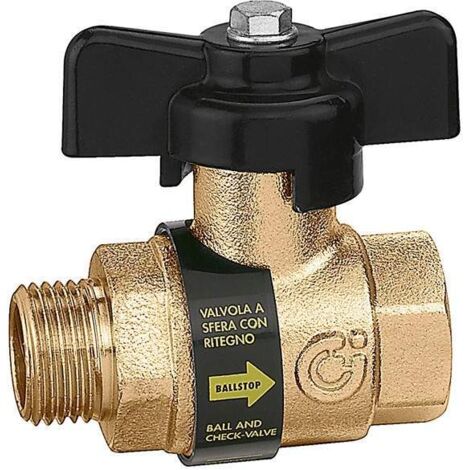 BALLSTOP - Valvola a sfera con ritegno incorporato Caleffi 332400  1/2"