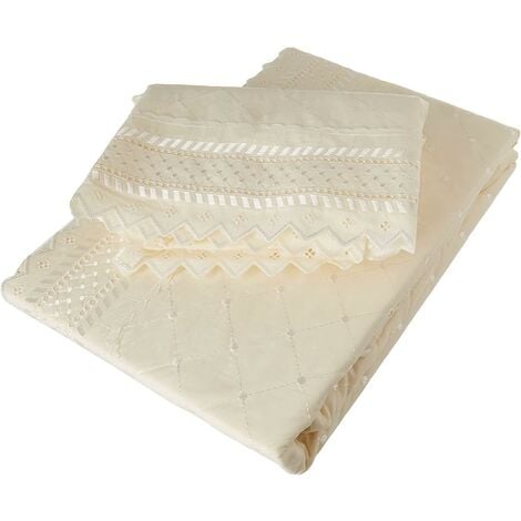 Balmoral Cream Super King Duvet Cover Set Embroidered Bedding Quilt