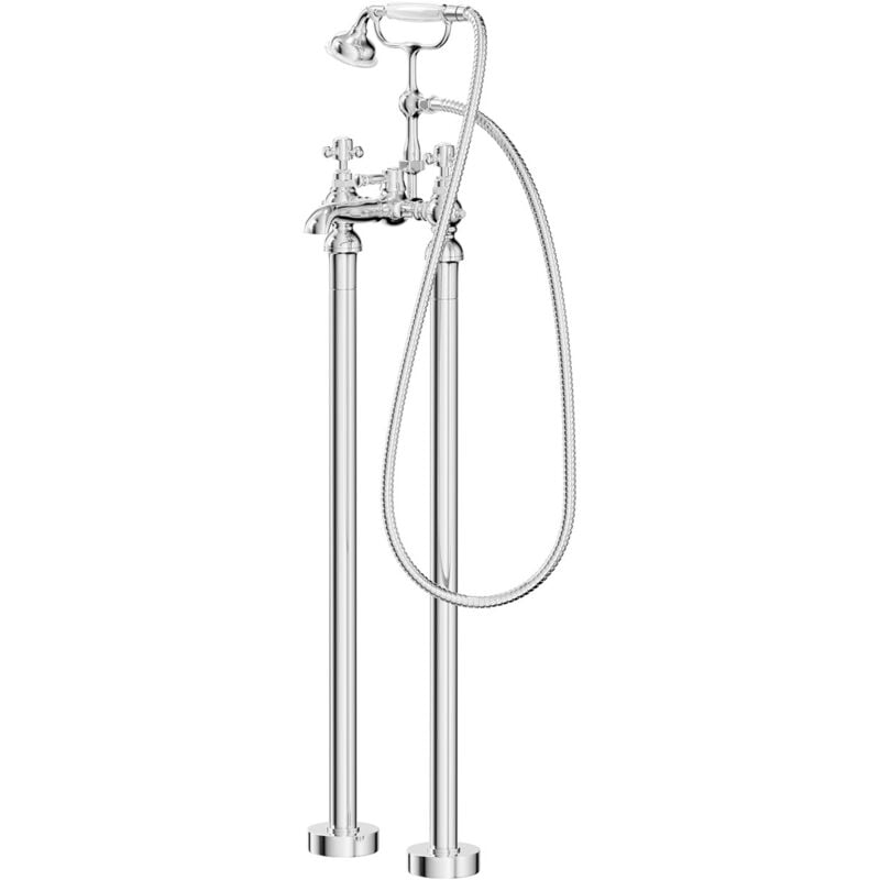Balmoral Traditional Polished Chrome Freestanding Bath Shower Mixer Tap