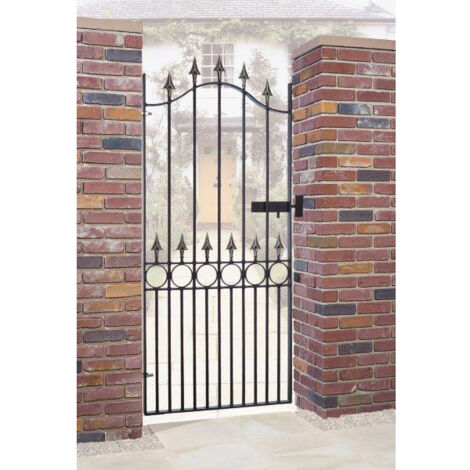 Balmoral Premium Range Spear Top Tall Single Gate - Solid Steel - Fits Gap of 914 mm x 1905 mm High - Primed