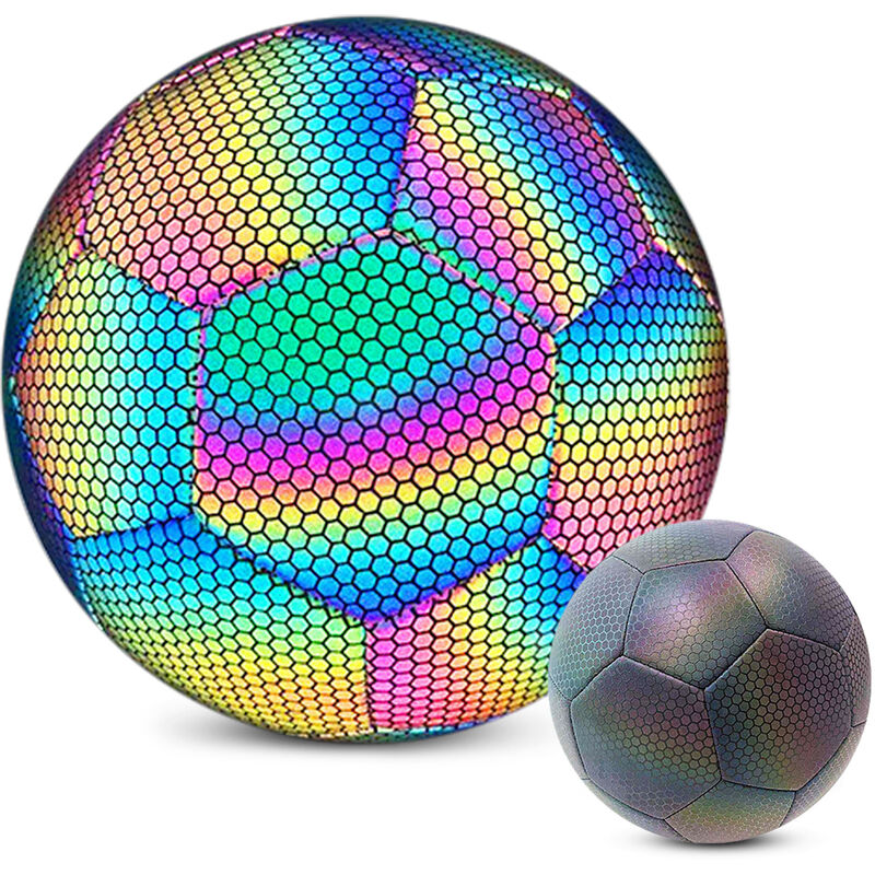 

Balón de fútbol reflectante, para entrenamiento de fútbol en interiores y exteriores,Color B, Talla 4