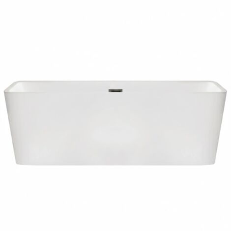 BALNEO – baignoire îlot 170x80 cm ROMA avec cache trop-plein et bonde anthracite