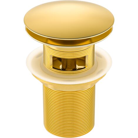 Balneo Bonde clic-clac avec trop-plein, pour lavabo, finition gold, laiton