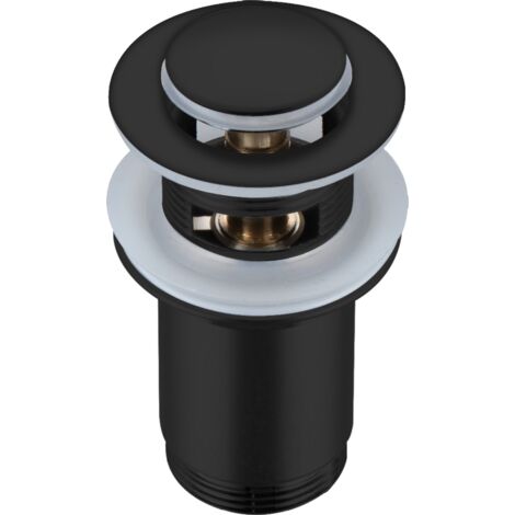 Balneo Bonde clic-clac avec trop-plein, pour lavabo, finition noir, laiton