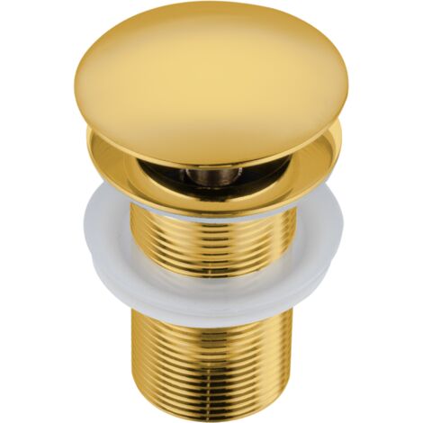 Balneo Bonde clic-clac sans trop-plein, pour lavabo, finition gold, laiton