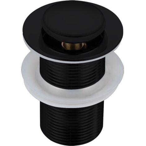 Balneo Bonde clic-clac sans trop-plein, pour lavabo, finition noir, laiton