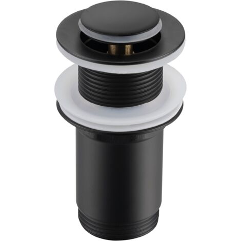 Balneo Bonde clic-clac sans trop-plein, pour lavabo, finition noir, laiton