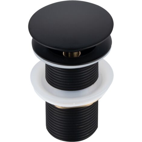 Balneo Bonde clic-clac sans trop-plein, pour lavabo, finition noir, laiton