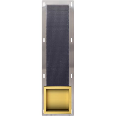Balneo Distributeur papier-toilette encastrable 72x19,5x12,1cm, acier inoxydable, finition gold, WALL-BOX PAPER 3