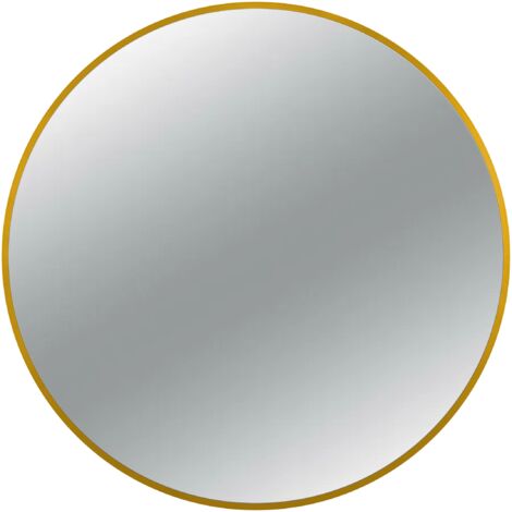BALNEO - miroir de salle de bain rond doré CORINA GOLD 100 cm - miroir mural avec cadre en aluminium