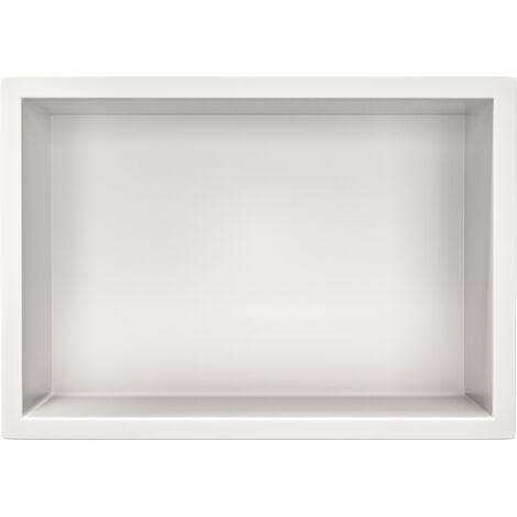 BALNEO - niche murale 30x20x10 cm blanche en acier inoxydable WALL-BOX - étagère de salle de bain