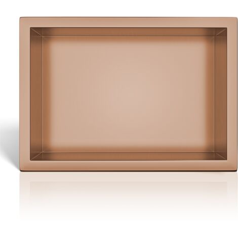 BALNEO - niche murale 30x20x10 cm cuivrée en acier inoxydable WALL-BOX - étagère de salle de bain