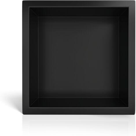 BALNEO - niche murale 30x30x7 cm noire en acier inoxydable WALL-BOX - étagère de salle de bain