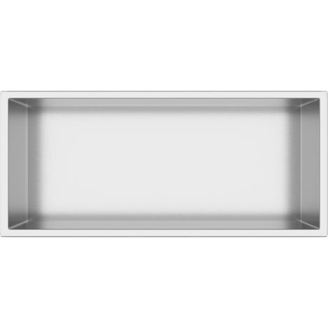 BALNEO - niche murale 45x20x10 cm argentée INOX en acier inoxydable WALL-BOX - étagère de salle de bain