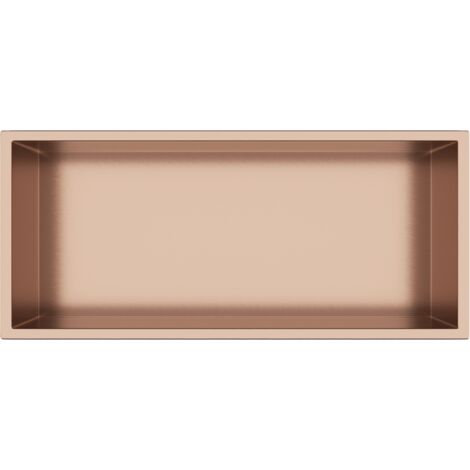 BALNEO - niche murale 45x20x10 cm cuivrée en acier inoxydable WALL-BOX - étagère de salle de bain