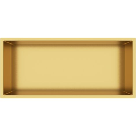 BALNEO - niche murale 45x20x10 cm dorée en acier inoxydable WALL-BOX - étagère de salle de bain