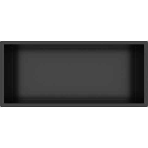BALNEO - niche murale 45x20x10 cm noire en acier inoxydable WALL-BOX - étagère de salle de bain