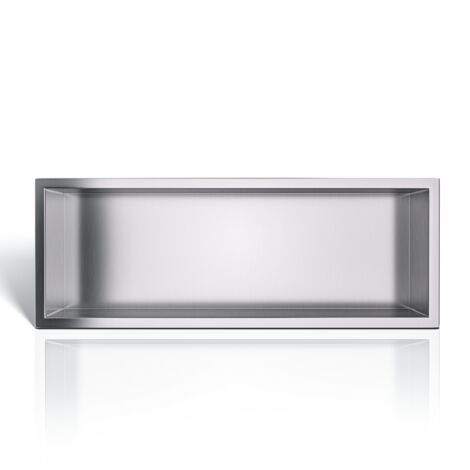 BALNEO - niche murale 60x20x10 cm argentée INOX en acier inoxydable WALL-BOX - étagère de salle de bain