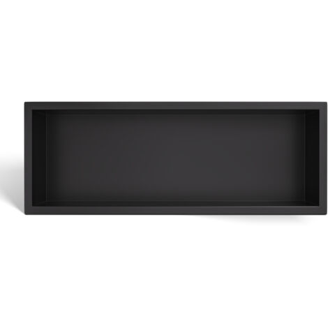 BALNEO - niche murale 60x20x10 cm noire en acier inoxydable WALL-BOX - étagère de salle de bain