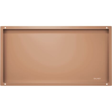 BALNEO - niche murale 60x30x10 cm cuivrée en acier inoxydable WALL-BOX NO RIM - étagère murale encastrée sans cadre